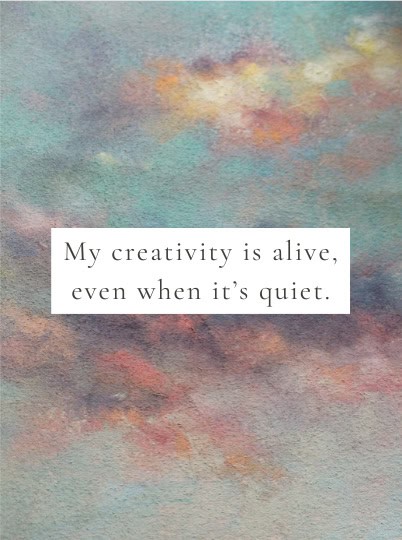 Artist affirmation card